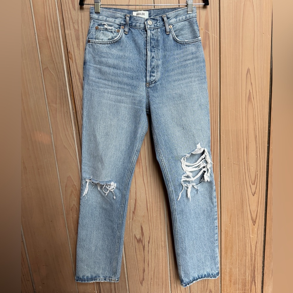 Agolde Light Blue Distressed Women's Jeans